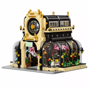 LEAN TOYS Building Blocks Botanical Garden Orangery mit LED-Licht 2147 Teile