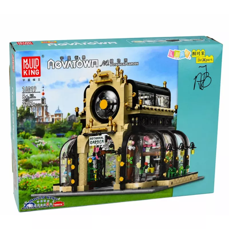 LEAN TOYS Building Blocks Botanical Garden Orangery mit LED-Licht 2147 Teile