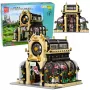 LEAN TOYS Building Blocks Botanical Garden Orangery mit LED-Licht 2147 Teile