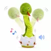 LEAN TOYS Plüschtanzschlange interaktive Musikgeräusche Maskottchen Grün
