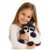 LEAN TOYS Plüschtier Kuscheltier Waschbär Weiß und Grau 25 cm