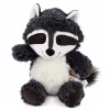 LEAN TOYS Plüschtier Kuscheltier Waschbär Weiß und Grau 25 cm