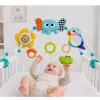 LEAN TOYS Sensorikbogen mit Elefant für Babybett, Autositz, Kinderwagen, Spiegel, Rassel
