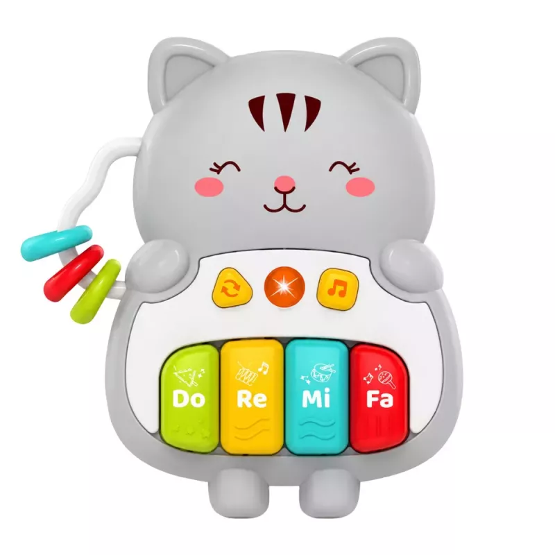 LEAN TOYS Musikspielzeug Katzenklavier Pädagogisch für Kleinkinder Melodien Geräusche