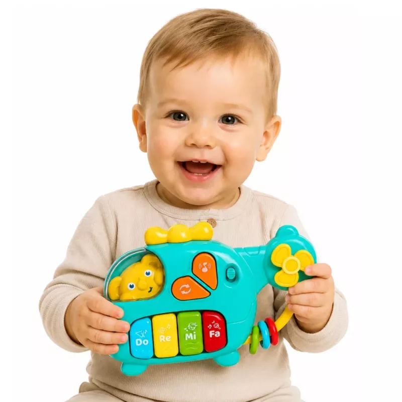 LEAN TOYS Musical Helicopter Educational Piano for Toddlers