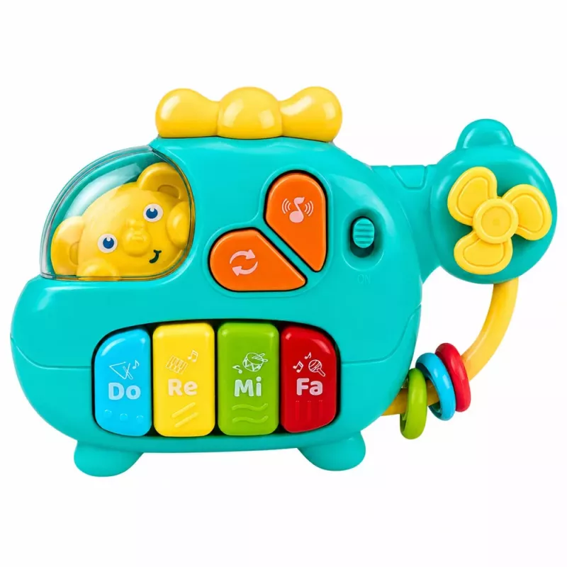 LEAN TOYS Musical Helicopter Educational Piano for Toddlers