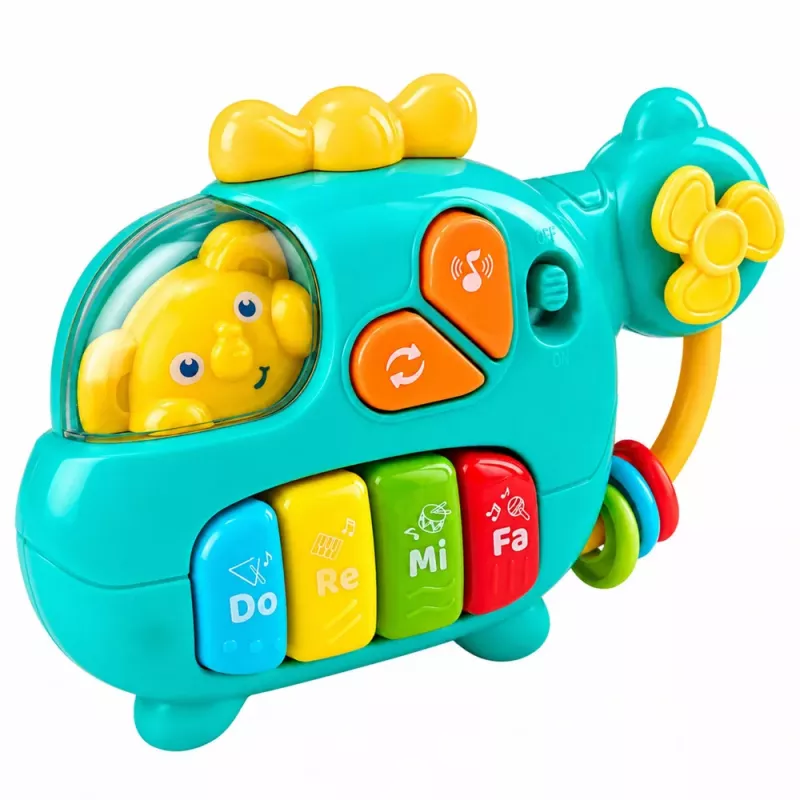 LEAN TOYS Musical Helicopter Educational Piano for Toddlers