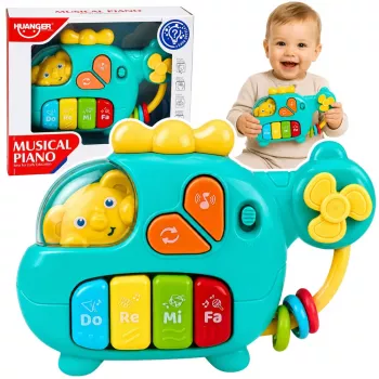 LEAN TOYS Musical Helicopter Educational Piano for Toddlers
