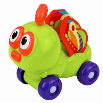 LEAN TOYS Interaktives Bienen-Sensorik-Auto-Spielzeug für Kleinkinder Grün