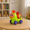 LEAN TOYS Interaktives Bienen-Sensorik-Auto-Spielzeug für Kleinkinder Grün
