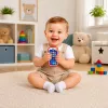LEAN TOYS Interaktives Lernspielzeug-Telefon für Kleinkinder mit Tiergeräuschen und Lichtern