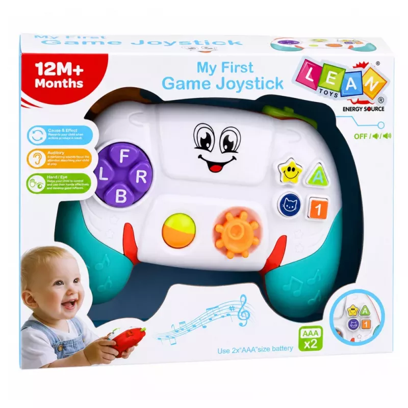 LEAN TOYS Interaktives Lernpad für Kleinkinder mit Lichtern, Geräuschen und Melodien