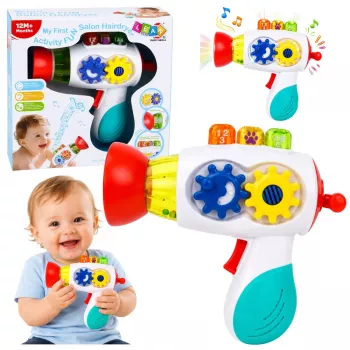 LEAN TOYS Interaktiver Baby-Trockner mit Lichtern, Geräuschen, Zahnrädern und Bällen