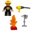 LEAN TOYS Feuerwehr motorisierter Feuerwehr-LKW Feuerwehrfigur Bausteine-Set