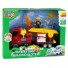 LEAN TOYS Feuerwehr motorisierter Feuerwehr-LKW Feuerwehrfigur Bausteine-Set