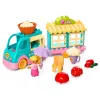 LEAN TOYS Ice Cream Shop Car mit motorisierter Mädchenfigur Desserts Bausteine-Set