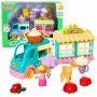 LEAN TOYS Ice Cream Shop Car mit motorisierter Mädchenfigur Desserts Bausteine-Set