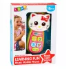 LEAN TOYS Interaktives Baby-Telefon Katze Spiegel Rassel Licht Sound