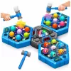 LEAN TOYS Whack-A-Mole Creatures Arcade Game für 3 Spieler, 3 Modi, leuchtende Hämmer