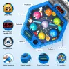 LEAN TOYS Whack-A-Mole Creatures Arcade Game für 3 Spieler, 3 Modi, leuchtende Hämmer