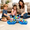 LEAN TOYS Whack-A-Mole Creatures Arcade Game für 3 Spieler, 3 Modi, leuchtende Hämmer