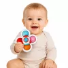 LEAN TOYS Spielzeug für Kleinkinder Sensorische Spinner mit Saugnapf Pop-It Bunt 3 Stück