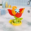 LEAN TOYS Badespielzeug Tulpen-Blumentopf Gießkanne Wasserfontäne