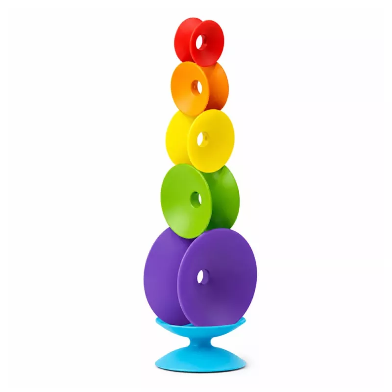 LEAN TOYS Twisted Sensory Tower Educational Puzzle For Toddlers Colorful