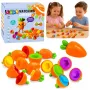 LEAN TOYS Pädagogischer Karotten-Sortierer Formen Farben Zuordnen 12 Teile
