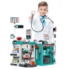 LEAN TOYS Großes Arzt-Set mit Behandlungstisch, Licht & Sound, Zubehör, 77-teilig