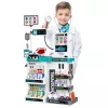LEAN TOYS Großes Arzt-Set mit Behandlungstisch, Lichtern, Geräuschen und Zubehör, 61-teilig