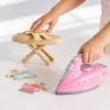 LEAN TOYS Bügelset mit Bügeleisen mit Vibration, Licht und Soundeffekten