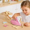 LEAN TOYS Bügelset mit Bügeleisen mit Vibration, Licht und Soundeffekten
