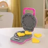 LEAN TOYS Waffle Maker für Kinder - Waffeln mit farbwechselnden Lichtern und Geräuschen - Pink