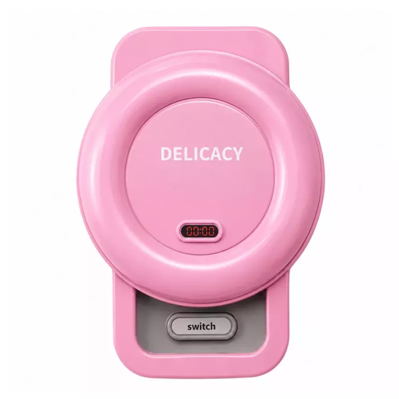LEAN TOYS Waffle Maker für Kinder - Waffeln mit farbwechselnden Lichtern und Geräuschen - Pink