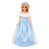 LEAN TOYS Anlily Puppe auf einem weißen Pferd Prinzessin in blauem Kleid Zubehör