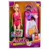 LEAN TOYS Anlily Puppe im Badeanzug mit Strandtasche und Zubehör-Set