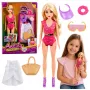 LEAN TOYS Anlily Puppe im Badeanzug mit Strandtasche und Zubehör-Set