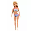 LEAN TOYS Anlily Puppe im Pool mit Rutsche Palme Strandzubehör Set