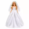 LEAN TOYS Anlily Brautpuppe im weißen Hochzeitskleid mit Spitzenaccessoires-Set