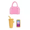 LEAN TOYS Anlily Fashion Doll in Purple Dress with Hearts and Purse Accessories Set