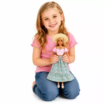 LEAN TOYS Anlily Fashion Doll in Skirt and Hat Bag Cup Accessories Set