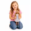 LEAN TOYS Anlily Puppe mit Hund, Blumenkleid, Tasche, Snacks, Zubehör-Set