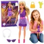 LEAN TOYS Anlily Fashion Doll in Purple Dress with Headphones and Accessories Set