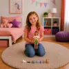 LEAN TOYS Anlily Traveler Puppe mit Hund und Rucksack-Zubehör-Set