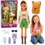 LEAN TOYS Anlily Traveler Puppe mit Hund und Rucksack-Zubehör-Set