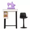 LEAN TOYS Anlily Puppe Modedesigner Kleider Nähmaschine Möbel Schaufensterpuppe