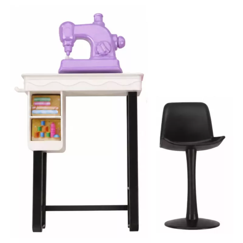 LEAN TOYS Anlily Puppe Modedesigner Kleider Nähmaschine Möbel Schaufensterpuppe