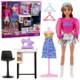 LEAN TOYS Anlily Puppe Modedesigner Kleider Nähmaschine Möbel Schaufensterpuppe