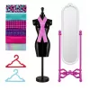 LEAN TOYS Anlily Puppe Modedesigner Kleider Spiegel Schaufensterpuppe Materialien Zubehör